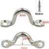 QLXHBOT 10 Pcs Stainless Steel Pad Eye Straps for Bimini Boat Top with 20Pcs Screws, Kayak Deck Loops Tie Down,4mm Pad Eye Bimini 1.8" Length view 3
