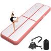 KIKILIVE Inflatable Air Gymnastics Tumbling Mat 16ft Coral Pink, Air Tumble Track Mat 4 inches Thickness with Electric Air Pump for Home Use Training Cheerleading Yoga Water Beach Park view 1