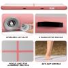 KIKILIVE Inflatable Air Gymnastics Tumbling Mat 16ft Coral Pink, Air Tumble Track Mat 4 inches Thickness with Electric Air Pump for Home Use Training Cheerleading Yoga Water Beach Park view 3