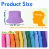 10 PCs Bucket Hats Unisex, Solid Color Sun Hat Cap for Women Sumer Beach Outdoor Travel (Black, 10) view 2
