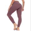 Colorfulkoala Women's High Waisted Tummy Control Workout Leggings 7/8 Length Ultra Soft Yoga Pants 25" (L, Dusty Red) view 2