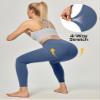 Ewedoos Women's Yoga Pants with Pockets Compression Leggings for Women Tummy Control Workout Leggings for Women Grey Blue view 4