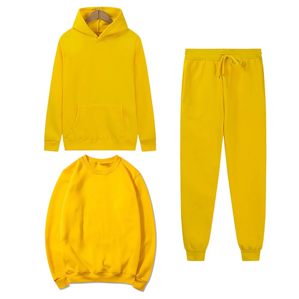 HGps8w 3 Piece Sweatsuit Sets for Womens Pullover Hoodies & Crewneck Long Sleeve Sweatshirt Jogging Suits Lounge Outfits