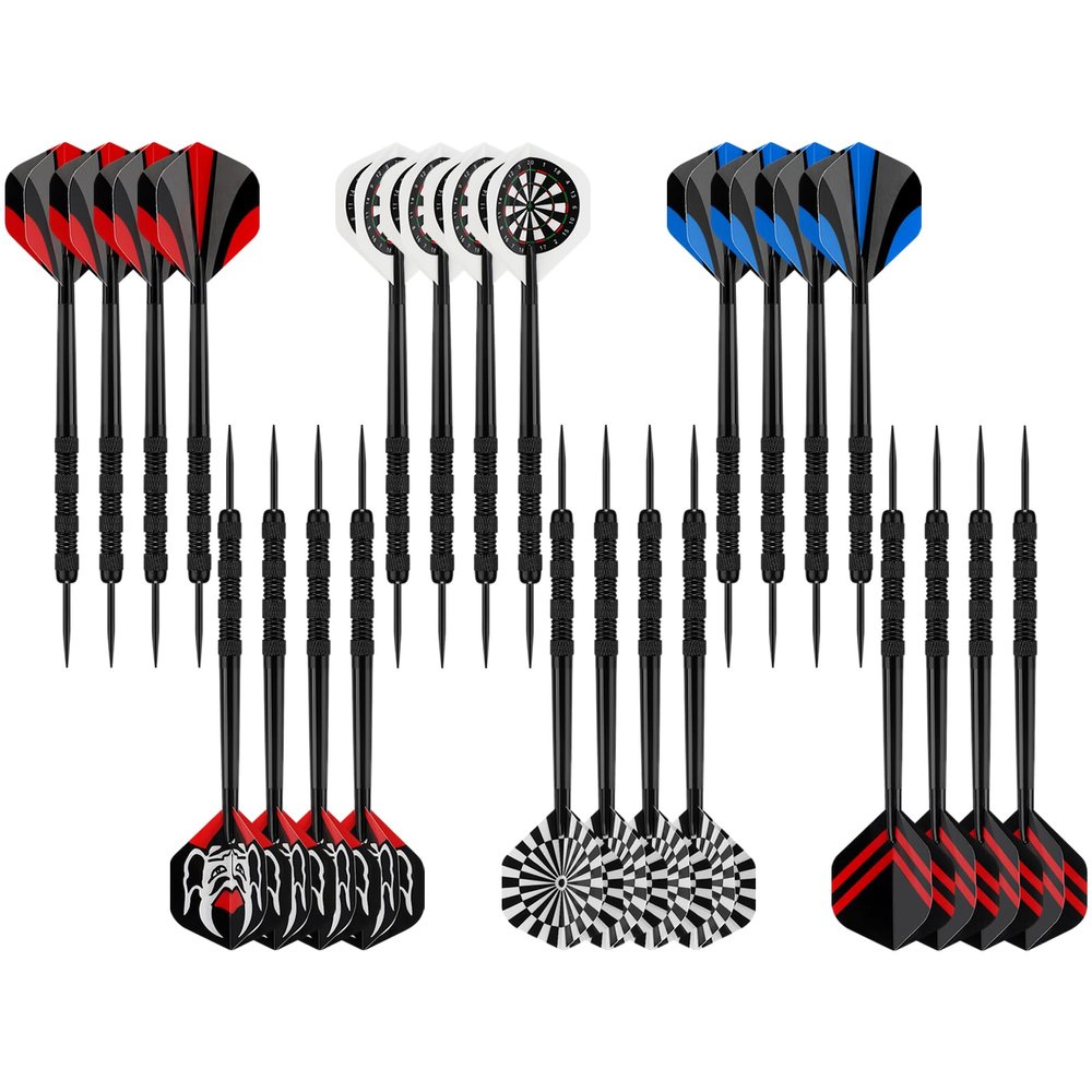 Accmor Metal Tip Darts, Steel Tip Darts, Professional Metal Darts, Darts Metal Tip Set, Metal Darts for Dartboard,24 pcs 