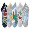 CHUNG Boys Cotton Ankle Socks 5/10 Pack Low Cut Dinosaur Mesh 2-9Y Light Weight Back School Running Sports Casual (2-4Y, 5pk Dino D)