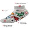 CHUNG Boys Cotton Ankle Socks 5/10 Pack Low Cut Dinosaur Mesh 2-9Y Light Weight Back School Running Sports Casual (2-4Y, 5pk Dino D) view 4