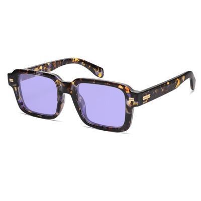 SOJOS Trendy Square Polarized Sunglasses for Men Women, 70s 80s Retro Vintage Rectangle Shades SJ2345