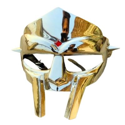 Generic DOOM Mask ~ Anti Rust & Mirror Finish Party Mask ~ Mad Villan Gladiator Face helmet, Silver