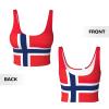 YQxwJL Norwegian Flag Print Womens Sports Strappy Sports Bra,U Back Bra, Workout Yoga Gym Tops Seamless Bra view 4