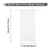 4 Pack Shoe Bags for Travel Satin Fabric Shoe Bag Portable Shoe Dust Bags with Drawstring Shoes Storage Bags 6.9" X 14" Cotton Drawstring Bags White Shoe Covers for Storing Shoes view 2