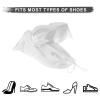 4 Pack Shoe Bags for Travel Satin Fabric Shoe Bag Portable Shoe Dust Bags with Drawstring Shoes Storage Bags 6.9" X 14" Cotton Drawstring Bags White Shoe Covers for Storing Shoes view 3