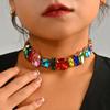ACEDRE Colorful Crystal Choker Necklace Gold Sparkly Diamond Chokers Rhinestone Rave Prom Neck Chain for Women view 4