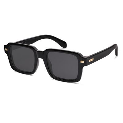 SOJOS Trendy Square Polarized Sunglasses for Men Women, 70s 80s Retro Vintage Rectangle Shades SJ2345