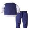 Toddler Boy Clothes Suit Gentleman Wedding Outfits, Formal Dress Shirt+Bowtie+Vest+Pants view 2