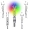5PCS Lighted Nocks Inside Diameter 6.2mm/.244 Light Up Arrow Knocks ON/Off Switch for Archery Bow Hunting Shooting (Colorful Flashlight)