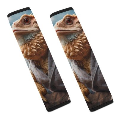Bearded Dragon Lizard Animal Car Windshield Sunshade Universal Fit Foldable Car Front Window Sun Visor Protector 2PCS