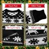 Xaatren Ugly Christmas Matching Family Sweater Xmas Knit Outfit with Hat Pullover Sweaters Classic Traditional Holiday Jumper(Men,Small,Black Snowflake) view 4