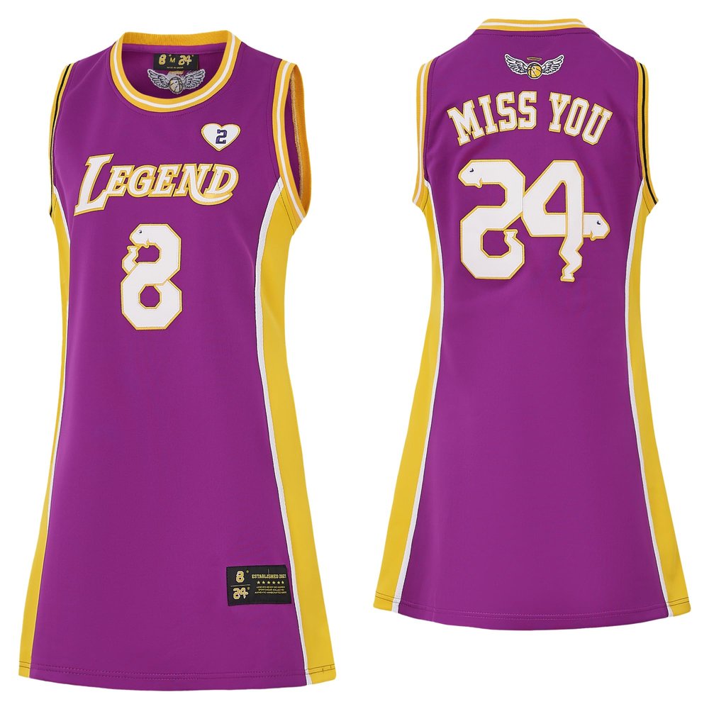24 Womens Legend Basketball Shirt,Miss You Snakeskin Hip Hop Sport Sleeveless Dress Purple Size XS