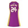 24 Womens Legend Basketball Shirt,Miss You Snakeskin Hip Hop Sport Sleeveless Dress Purple Size XS view 3