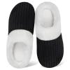 WateLves Women's Slippers Comfort Memory Foam Coral Fleece Slippers Plush Lining House Shoes for Indoor & Outdoor (Black, 39.5) view 1
