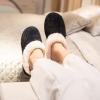 WateLves Women's Slippers Comfort Memory Foam Coral Fleece Slippers Plush Lining House Shoes for Indoor & Outdoor (Black, 39.5) view 2
