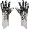 HISTARSTORE5 Soccer Goalkeeper Gloves Goalie Training Gloves Strong Grip Anti-Slip and Breathable for Adults and Children (White Golden,7) view 1