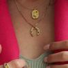 CASOLVX 18k Gold Plated Horseshoe Necklace Lucky Horseshoes Necklaces Delicate Gold Necklace Small Horseshoe Necklace Ladies Jewelry (Gold) view 2
