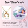 CASOLVX 18k Gold Plated Horseshoe Necklace Lucky Horseshoes Necklaces Delicate Gold Necklace Small Horseshoe Necklace Ladies Jewelry (Gold) view 3