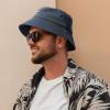 1984 INGSOC Bucket Hat for Women Men Washed Cotton Fishman Hat Summer Beach Cap Navy Blue view 4