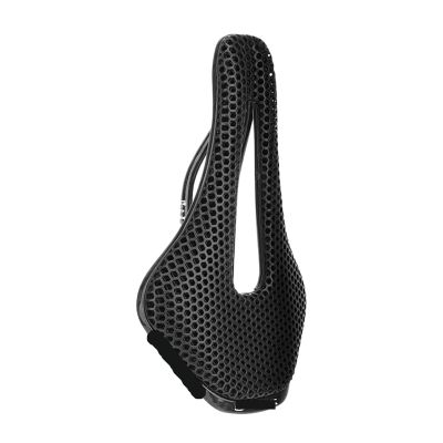 Bicycle Saddle Carbon Fiber Pattern Bicycle Saddle Hollow Breathable Comfortable Mountain Road Bike Cycling Fit for Seat Parts Bicycle Accessorie (Carbon Saddle Black)