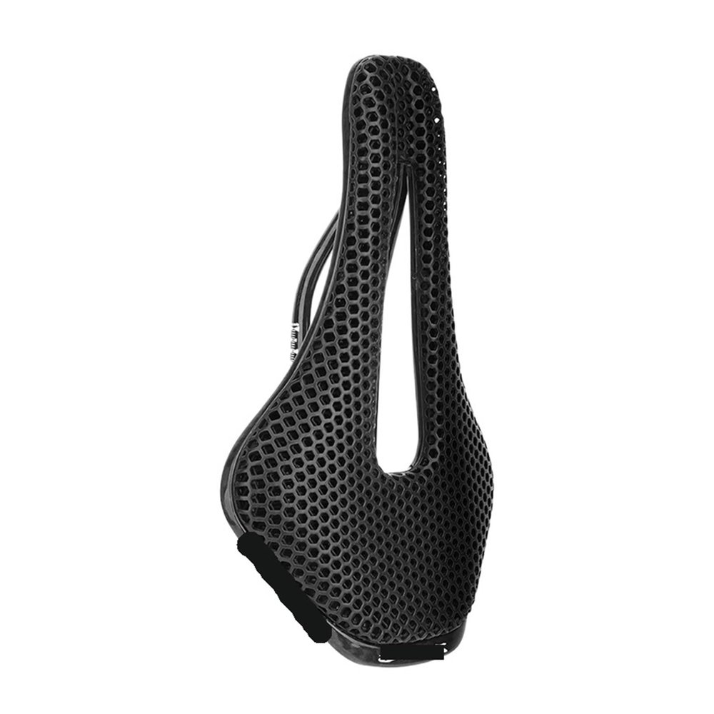 Bicycle Saddle Carbon Fiber Pattern Bicycle Saddle Hollow Breathable Comfortable Mountain Road Bike Cycling Fit for Seat Parts Bicycle Accessorie (Carbon Saddle Black)