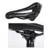 Bicycle Saddle Carbon Fiber Pattern Bicycle Saddle Hollow Breathable Comfortable Mountain Road Bike Cycling Fit for Seat Parts Bicycle Accessorie (Carbon Saddle Black) view 3