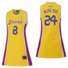 24 Womens Legend Basketball Shirt,Miss You Snakeskin Hip Hop Sport Sleeveless Dress Yellow Size S view 1