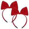 WLLHYF 2Pack Red Bow Headband Big Bowknot Headdress for Women and Girls Makeup Hair Band Hoop Accessories for Halloween Party and Cosplay view 1
