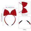 WLLHYF 2Pack Red Bow Headband Big Bowknot Headdress for Women and Girls Makeup Hair Band Hoop Accessories for Halloween Party and Cosplay view 2