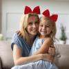 WLLHYF 2Pack Red Bow Headband Big Bowknot Headdress for Women and Girls Makeup Hair Band Hoop Accessories for Halloween Party and Cosplay view 3