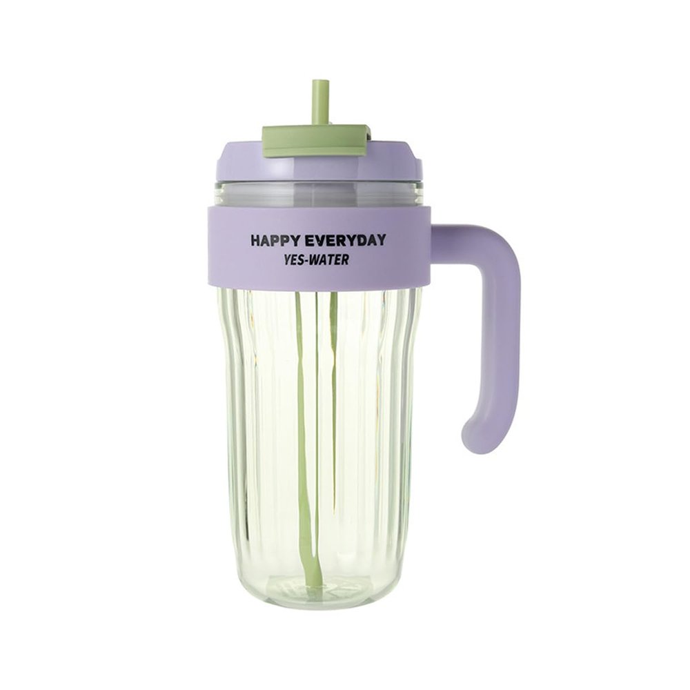 32oz Sports Water Bottle with Straw and Handle, BPA-Free PC Material, Durable and Leak-Proof, Ideal for Men and Women (Pink)