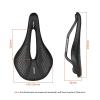Bicycle Saddle Full Carbon Saddle Road 143/155MM Bike Saddle Super Light Leather Carbon Cushions Carbon Rails Bicycle Fit for Seat Bicycle Accessorie (SD100 143mm) view 3