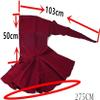 Halloween Grim Cowl Cloak with Cross Necklace Medieval Priest Monk Hood Cowl Hat Renaissance Pagan Robe Costume Hooded Poncho Deep Red view 3