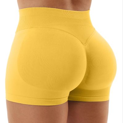 YEOREO Boost Women Workout Gym Impact Shorts Yellow