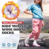 Anlisim Kids Merino Wool Hiking Socks Boys Girls Toddlers Thermal Winter Warm Boot Thick Cushion Gift Socks 6 Pairs(Green/Blue/Pink,1-3Y) view 2