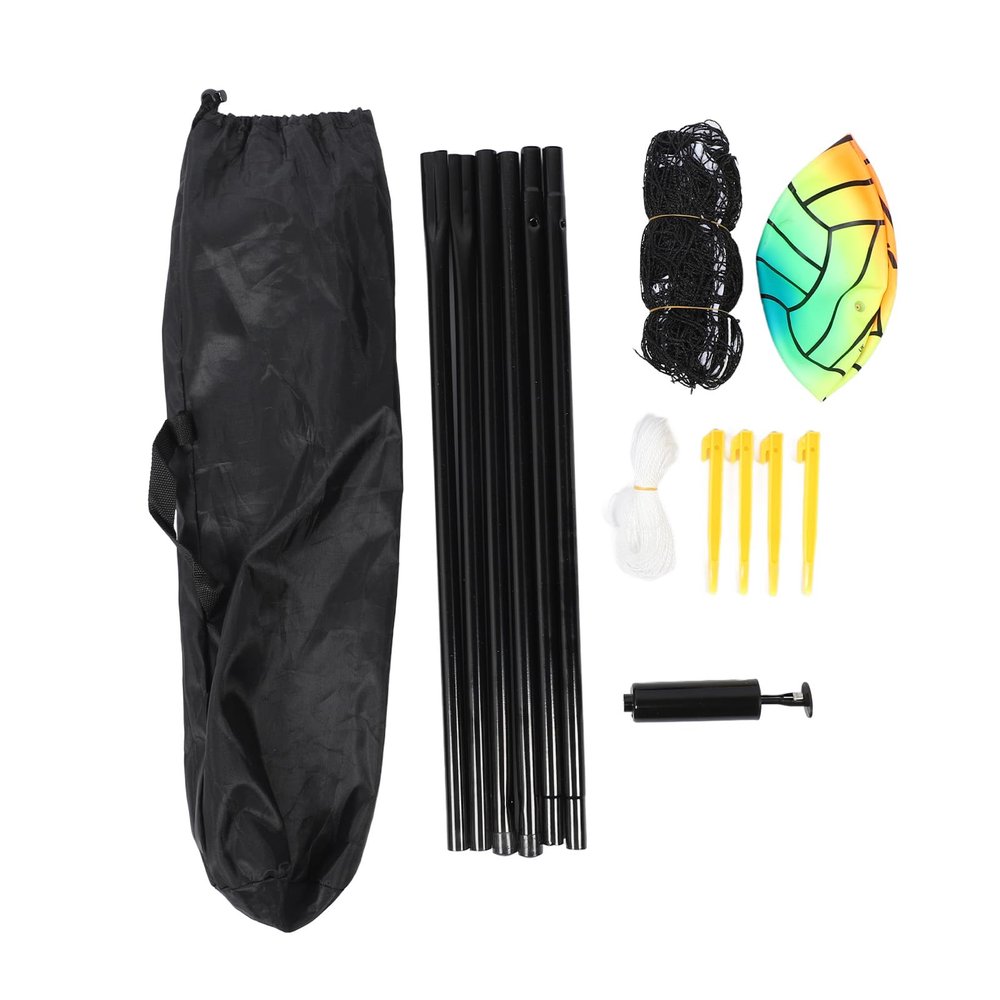 Freestanding Volleyball Net, Foldable Portable Outdoor Volleybal Net Set, Quick Setup Anti Sag Design with Strong Steel Poles, for Parks, Beaches, Camping Sports