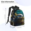 WURTON Animal Cute Brown Otters Print Backpacks Casual Work,Travel,Outdoor Activities Fashionable Bag Unisex Daypacks view 4