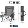 OuterSpa Oversized Folding Camping Chairs for Adults Heavy Duty, Support 500lbs Big and Tall High Back Camping Chairs for Heavy People Padded Lawn Chairs Camp Chairs for Patio,Beach,Camp,Lawn,Outdoor view 3