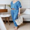 Palazzo Pant Sets for Women 2 Piece Sets for Women Linen Pant Suits for Women Dressy Casual Outfits for Women view 3