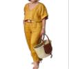 Two Piece Sets for Women Casual Linen Outfits Sets for Women Palazzo Pant Suits for Women Dressy view 1