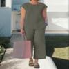 Palazzo Pant Sets for Women 2 Piece Sets for Women Linen Pant Suits for Women Dressy Casual Outfits for Women view 2
