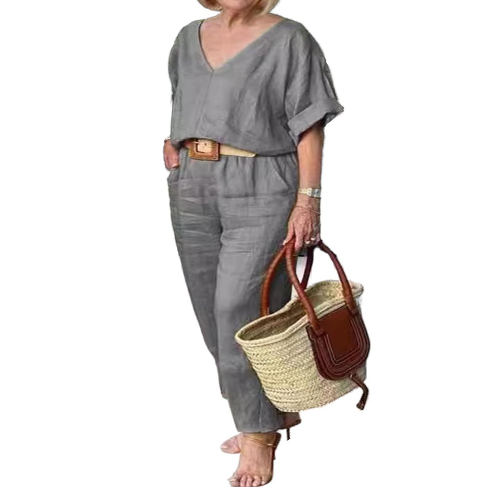 Palazzo Pant Sets 2 Piece Sets for Women Linen Pant Suits Dressy Casual Outfits