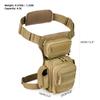 AMHEH 4.5L Tactical Thigh Bag - Military Drop Leg Pack for Motorcycle, Hiking, Outdoor - Fits Waists Up to 59 Inches (Tan) view 3