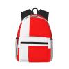 WURTON Denmark Danish Flag Print Backpacks Casual Work,Travel,Outdoor Activities Fashionable Bag Unisex Daypacks, Black view 1